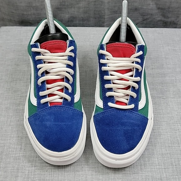 Vans old skool Yacht Club colorblocked Blue Red Yellow Green White women 5.5 - Picture 2 of 13